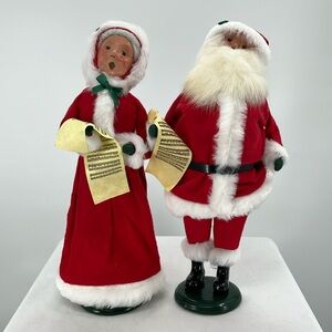 Byers Choice Christmas Carolers SET OF 2 Santa & Mrs. Claus 2009 13”